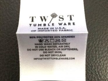 custom satin printed label