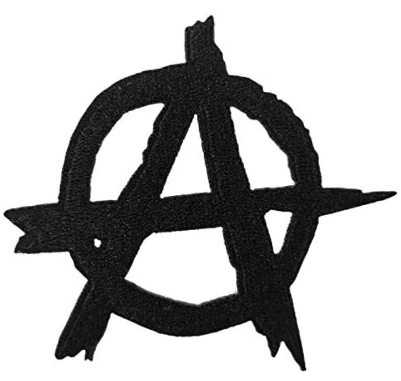 Anarchy Symbol Embroidered Iron on Patches