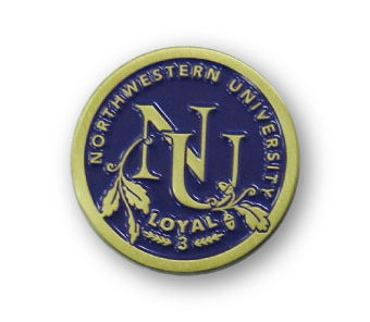 university pins Antique-bronze-finish