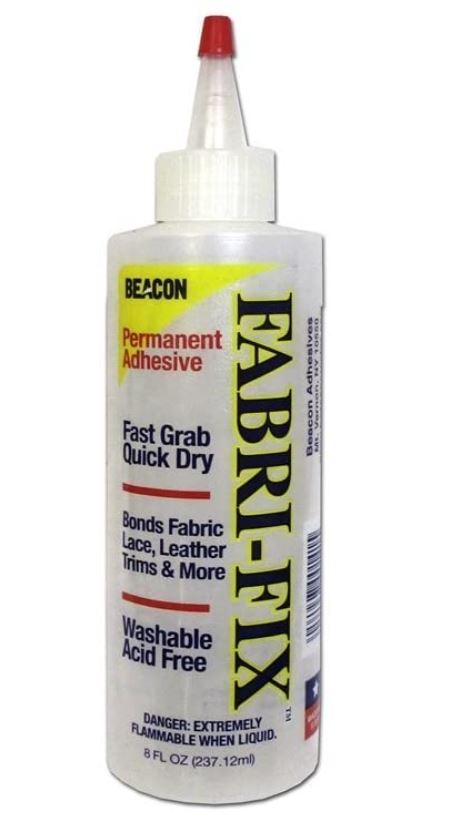 Beacon Fabri-tac Permanent Fabric Adhesive 4oz Crafts Leather Felt 