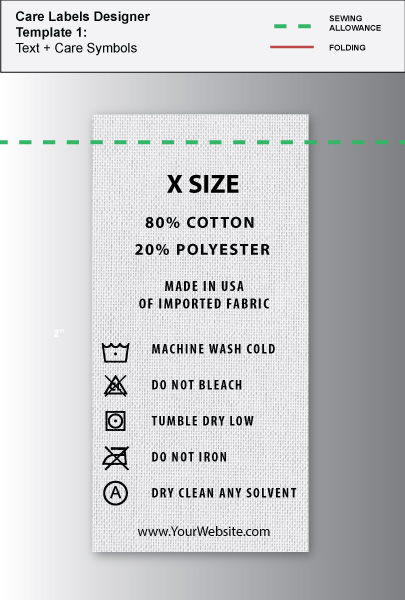 Heat transfer and size labels for footwear industry