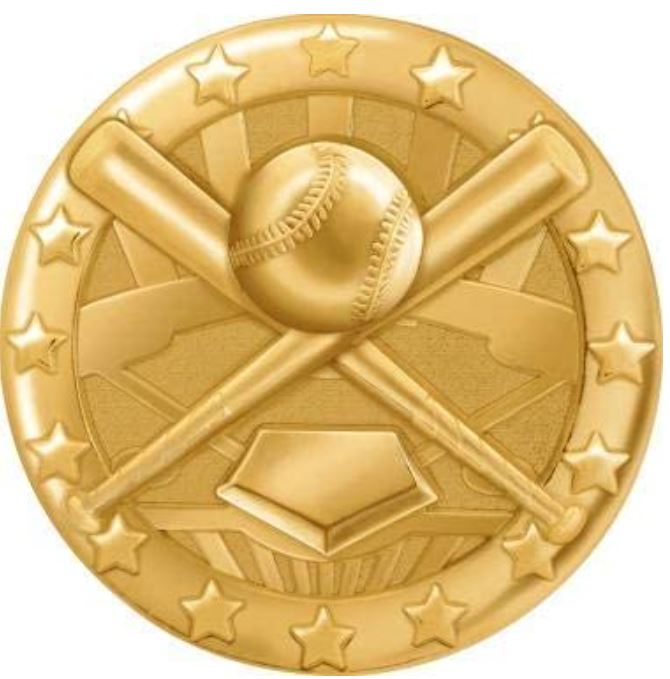 Crown Awards Baseball Pins Gold