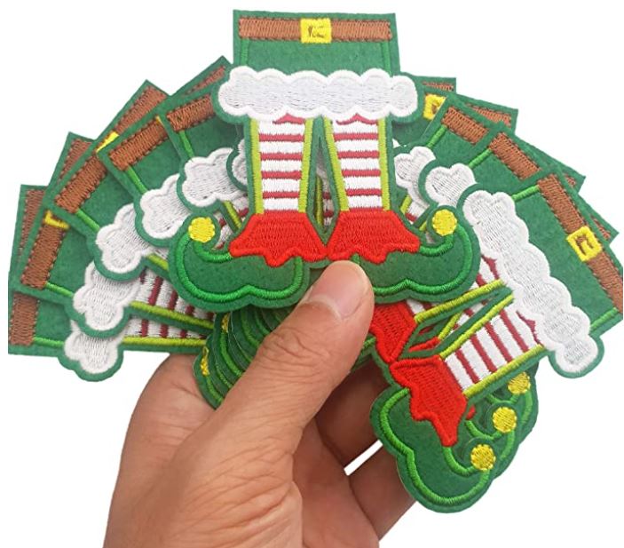 Elf Legs christmas patches