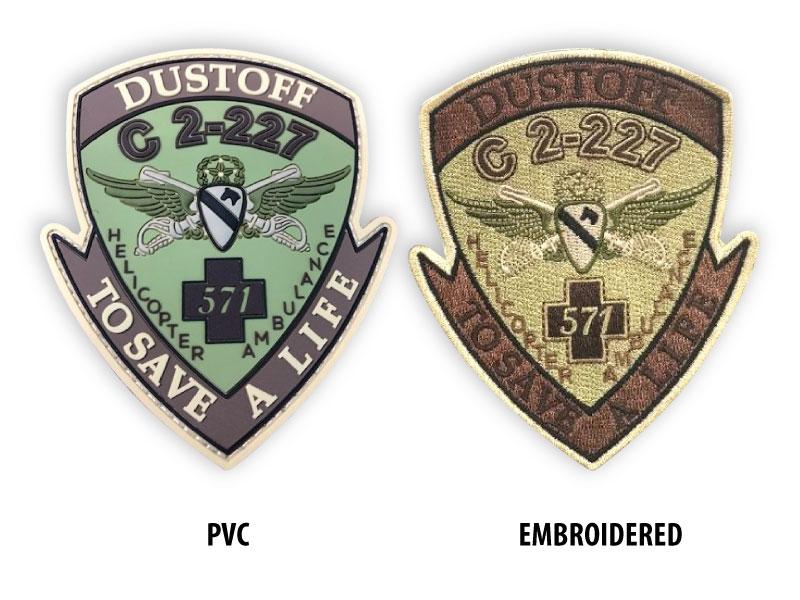 Embroidered-vs-PVC- multicam ocp military patches