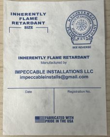 Impeccable Installations — Printed Tyvek, 3"x4", Two-Sided