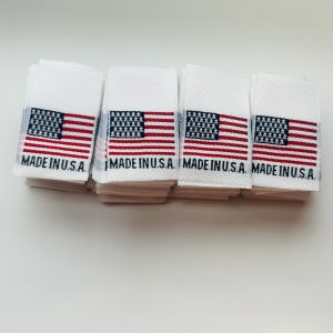 american flag woven labels stack of 100