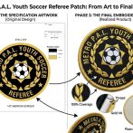 Referee embroidered patch from design to product