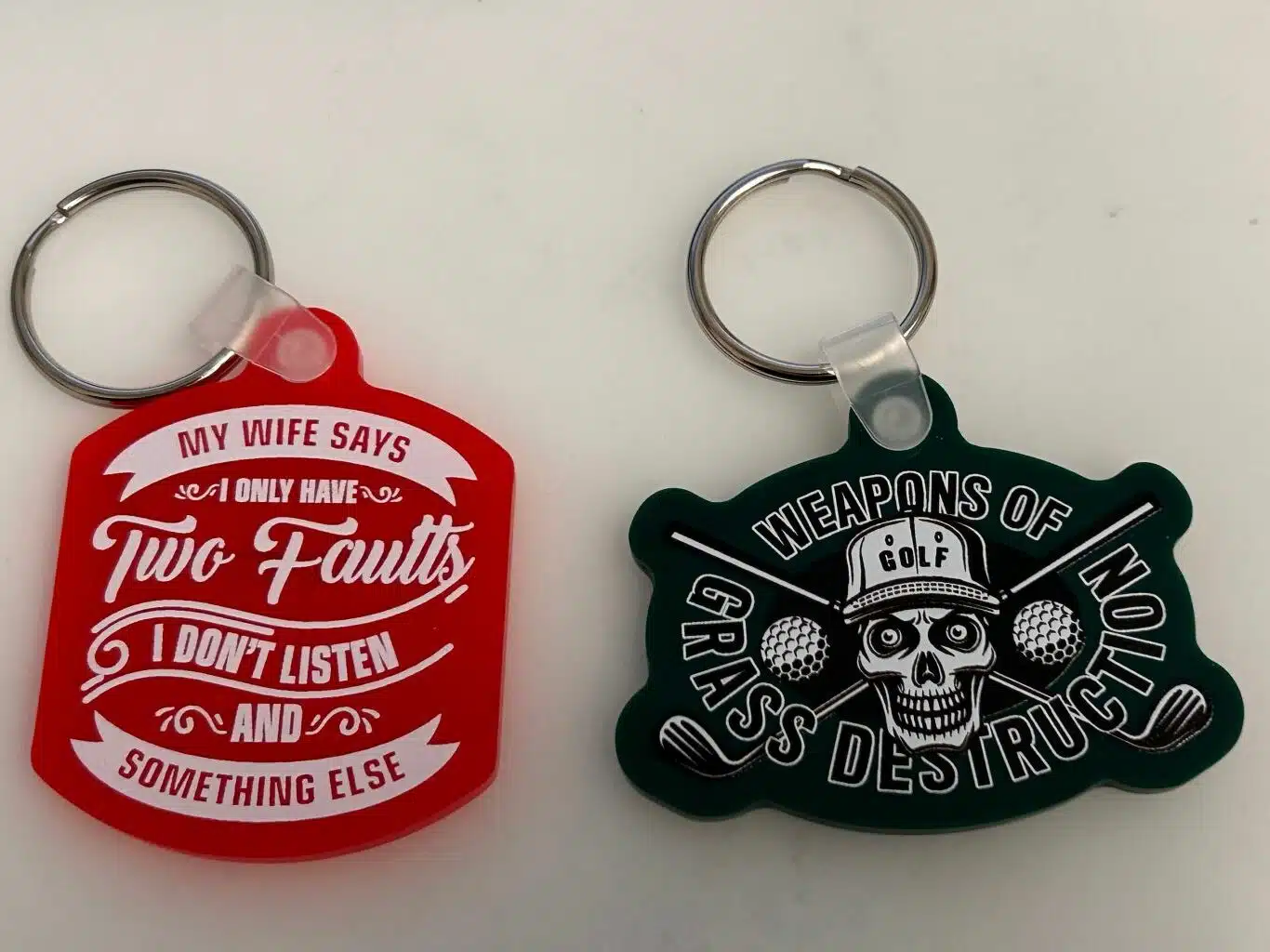 soft vinyl key tags