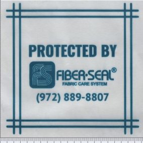 Fiber-Seal Fabric Care System — Printed, 4"x4", Adhesive Backing