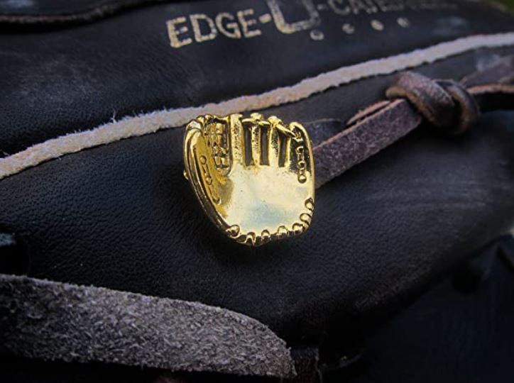 Jim Clift Design Baseball Glove Gold Lapel Pin