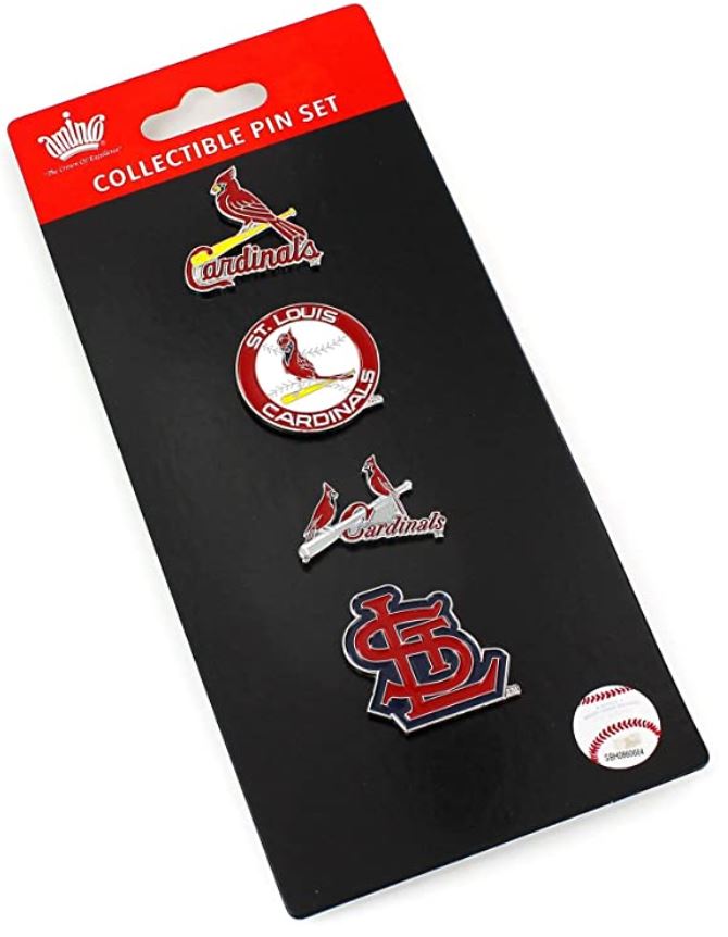 San Louis Cardinals 4 Pin Collectible Set