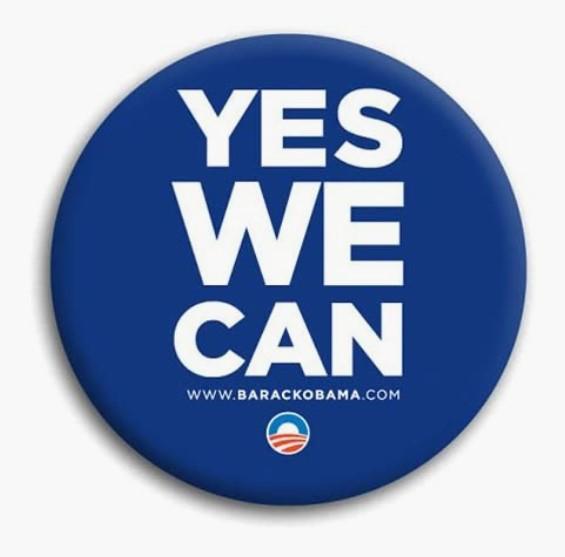 Yes We can obama campaign button