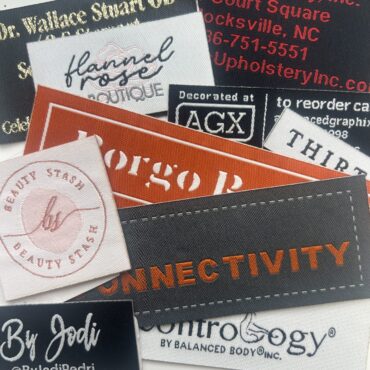 Custom self-adhesive fabric stickers, fabric labels