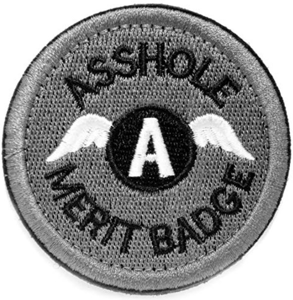 asshole merit badge tactical patch