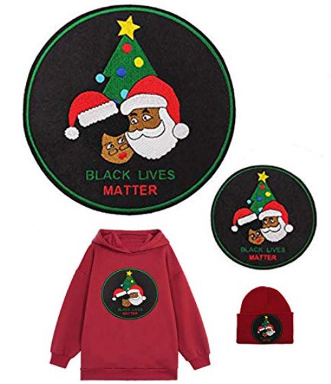 black lives matter christmas patch