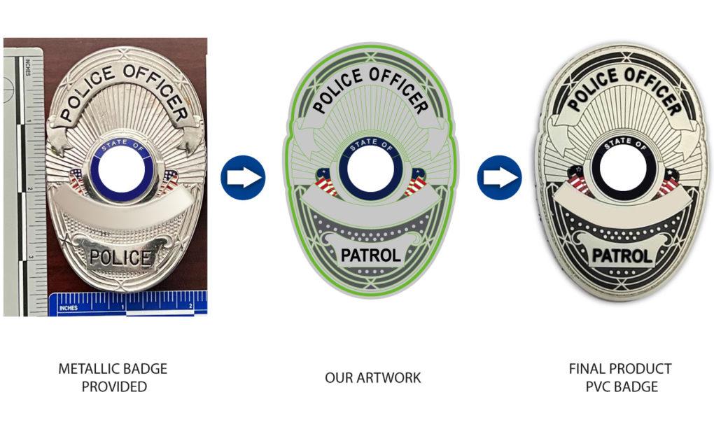custom police patch from design idea to soft rubber pvc patches