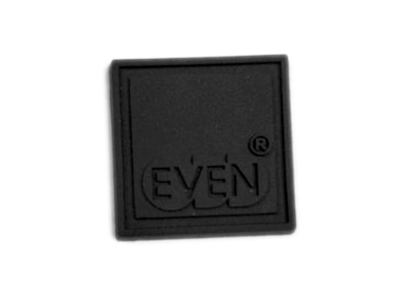 rubber one color debossed label