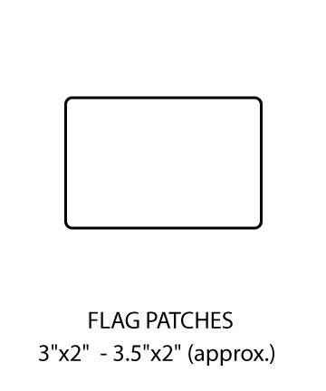flag patches standard size