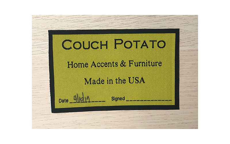 furniture tag for couch
