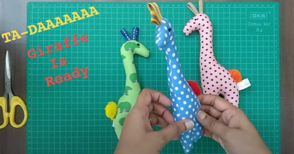 giraffe fabric toy