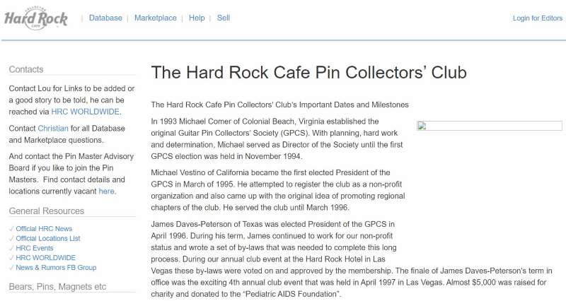 hard rock cafe pin club collectors LOW