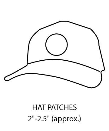 hat patches standard size