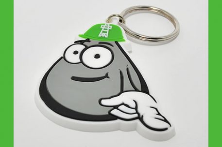 6.Custom Shape Rubber Keychains 