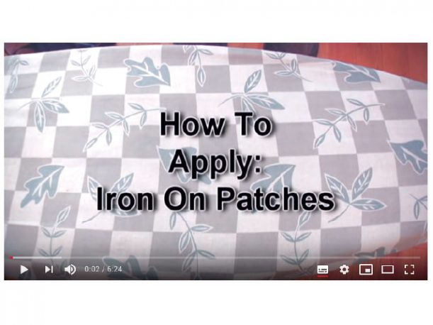 how to attach patches by iron them on