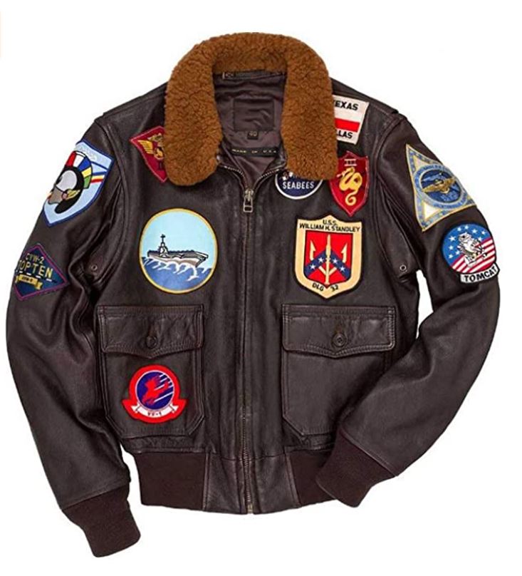 leather jacket with patches 1