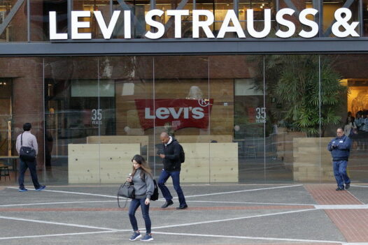 levis logo store front