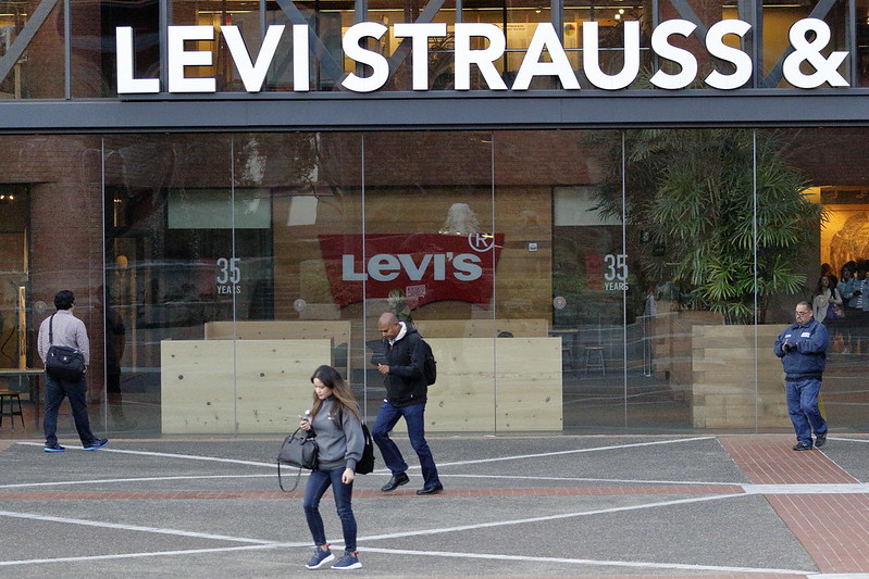 levis logo store front