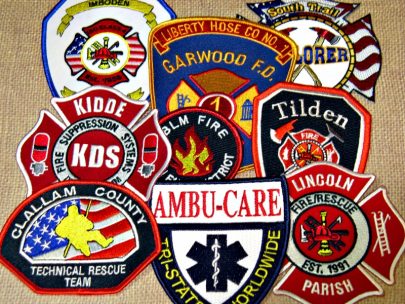 firefighter showing durable embroidered patch