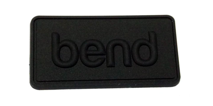 bend black pvc label