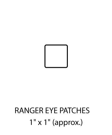 ranger eye patches standard size