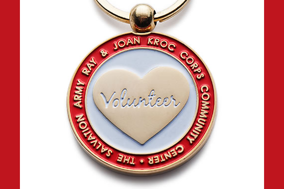 soft enamel keychain - volunteer
