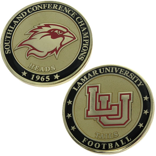 sandblasted-gold-coin-lamar-university