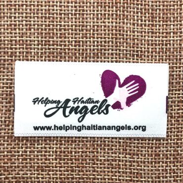 custom printed labels for handmade items, satin, angels