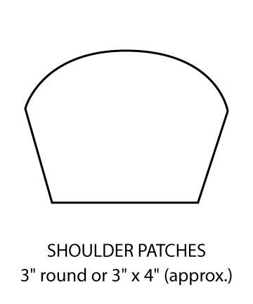 shoulder patches standard size