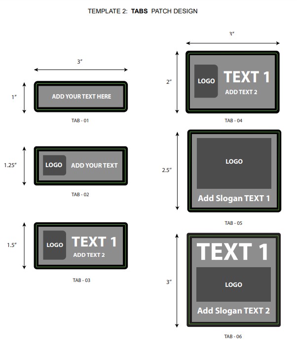 square patches template