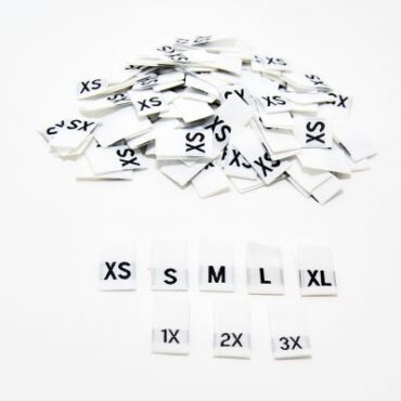 Stock size clothing labels