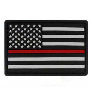 Thin Red Line American Flag PVC Patch